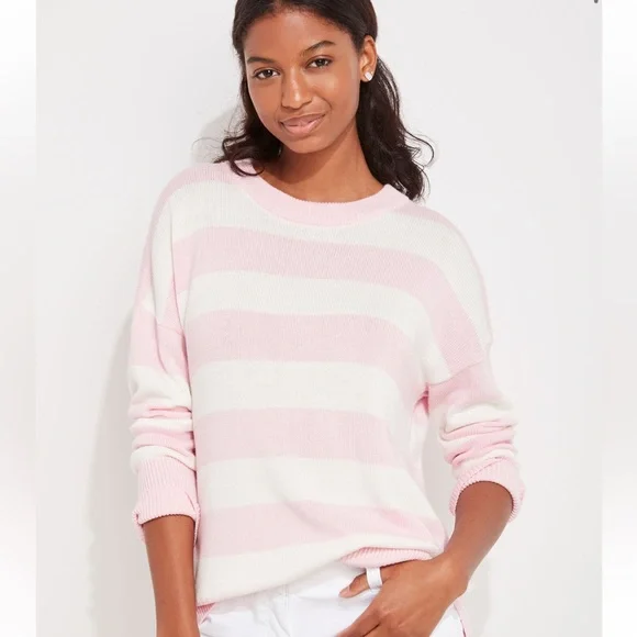 Vineyard Vines striped Open Knit Crewneck Sweater - Picture 2 of 8